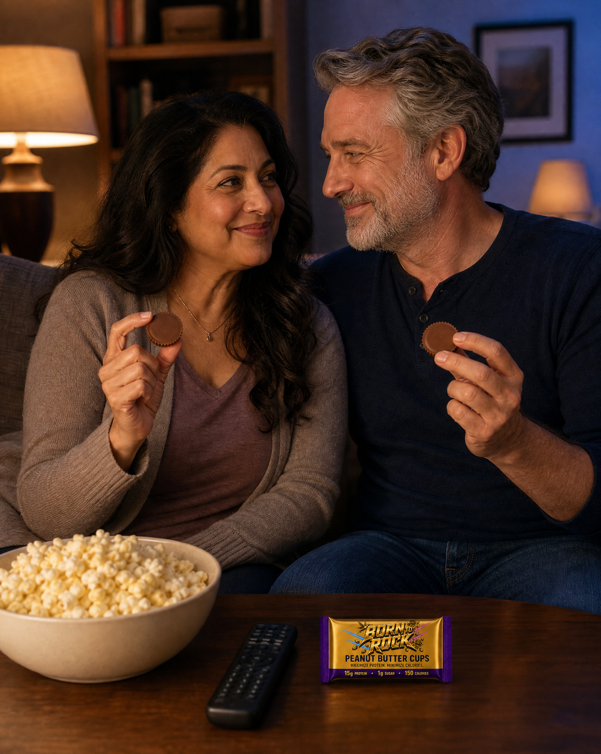 Sharing the second peanut butter cup on movie night