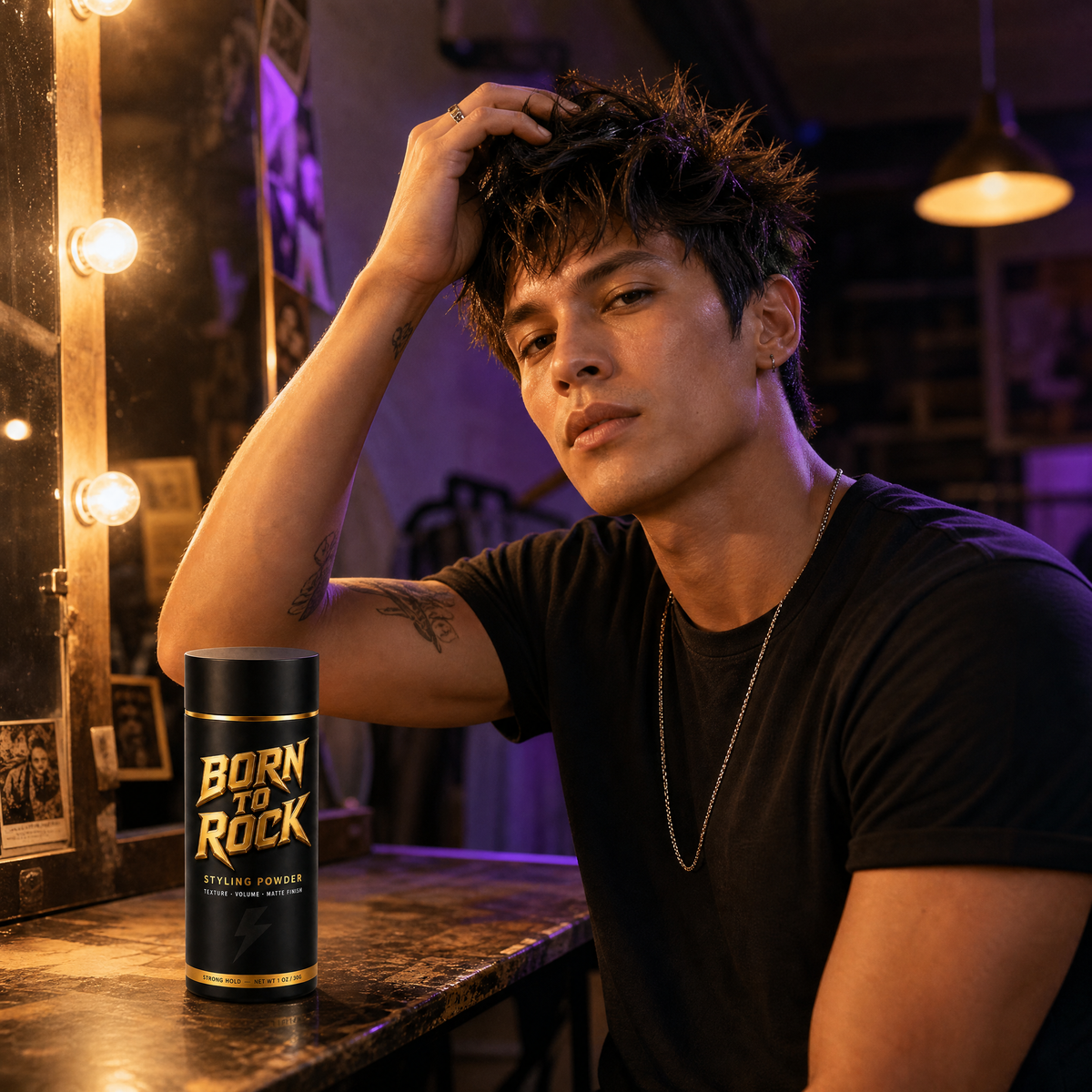 Born to Rock styling powder — b05 Clean Matte Finish, All-Day Hold