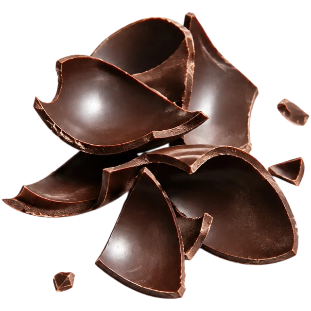 Shards of dark chocolate