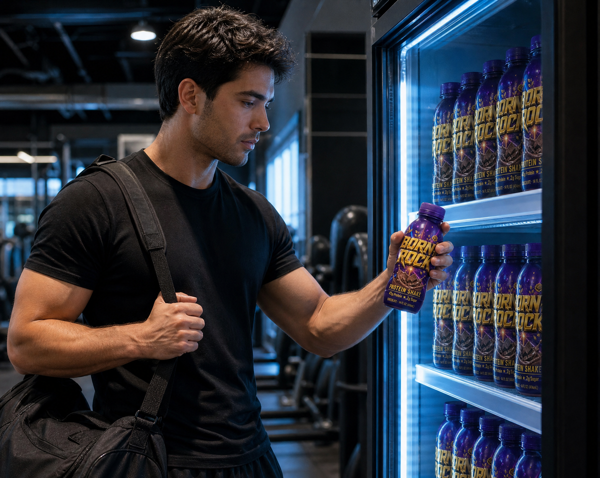 Protein Shake gym fridge