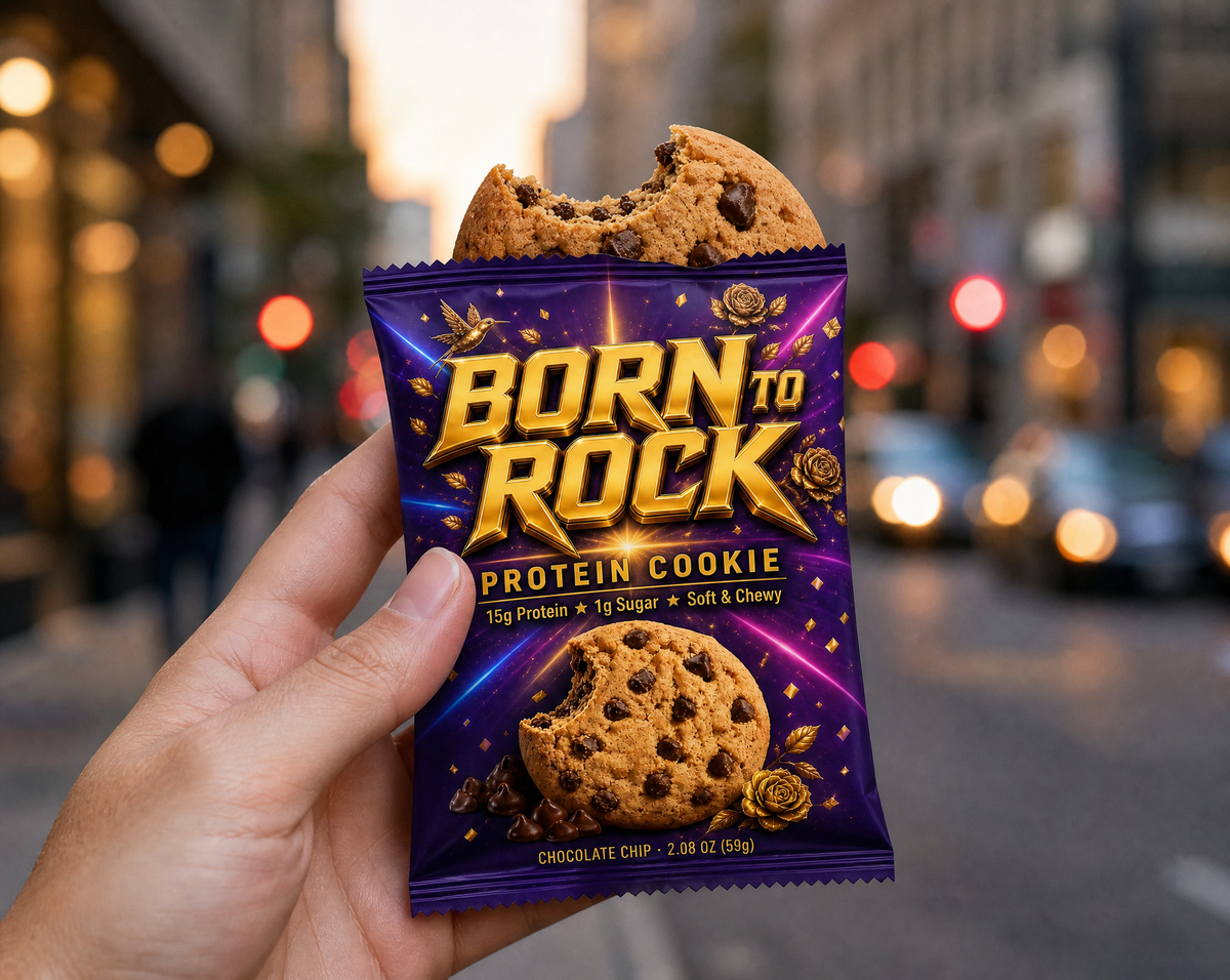 Protein Cookie in hand