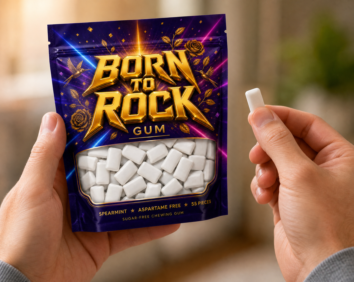 Gum pouch in hand
