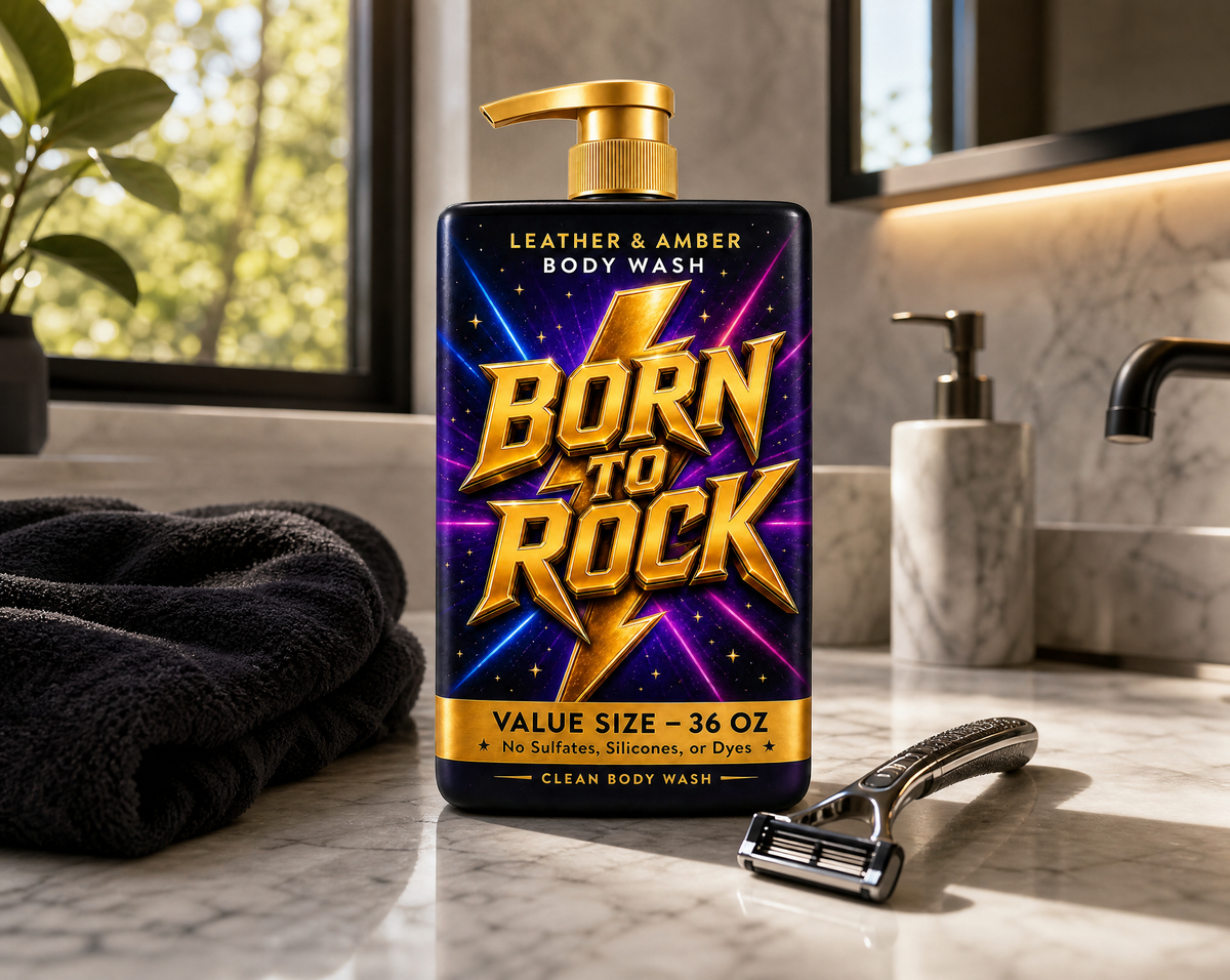 Body Wash bathroom counter